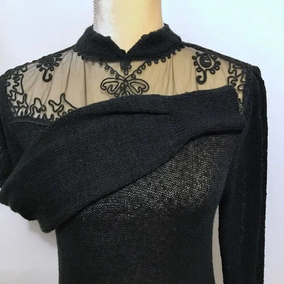 ❌SOLD❌ Dana Ashley Vintage Black Sweater Women M - Picture 4 of 11